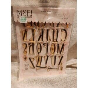 MSE My Sentiments Exactly Rubber Stamps TT203 Retro Caps Alphabet Letters NEW
